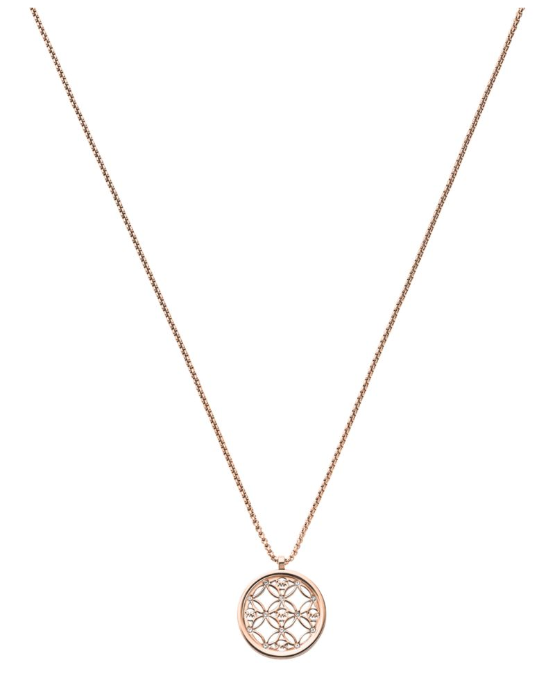 Michael Kors Silver Pave Open Circle Pendant Necklace – D'ore Jewelry