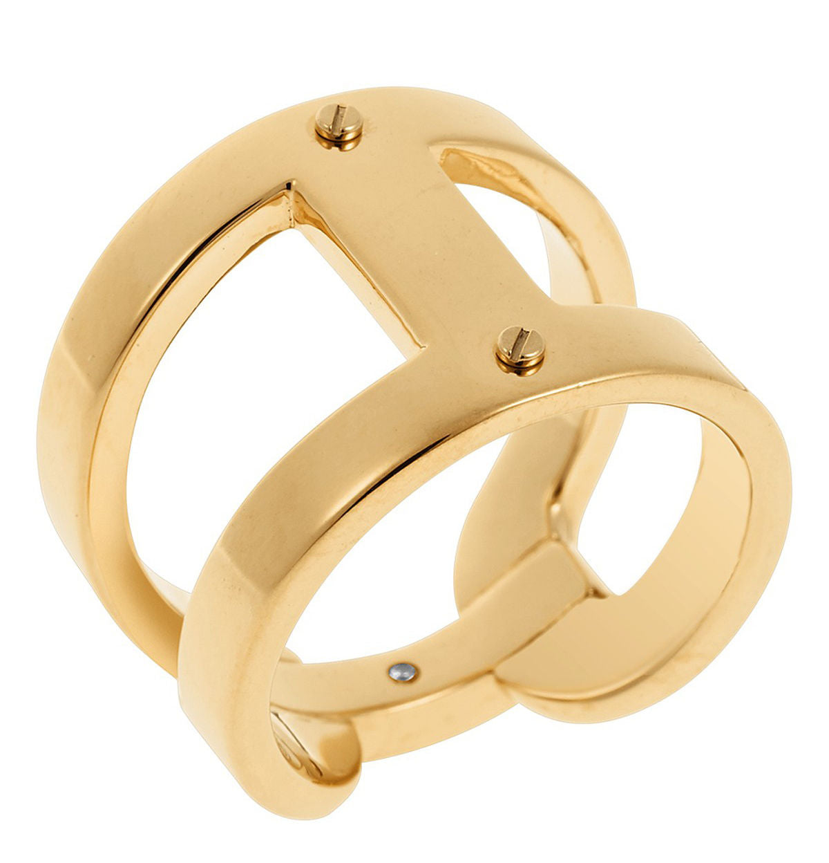 Michael Kors Gold Tone Steel Maritime Link Ring (Sizes 6, 6.5)