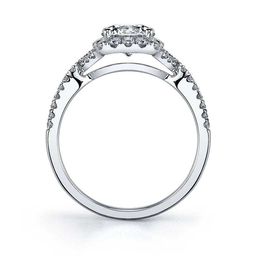 Sylvie - Faustine Classic Spiral Halo Engagement Ring