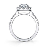 Slyvie Jacalyn - Cushion Cut Engagement Ring With Halo