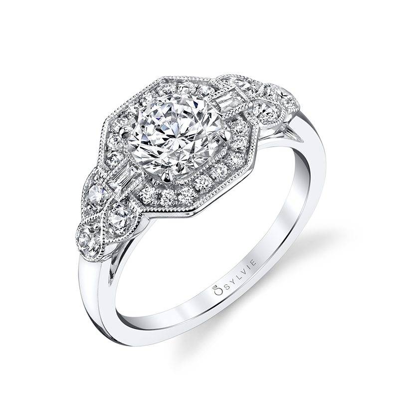 Custom Vintage-Inspired Crescent Moon Diamond Ring | Brilliant Earth