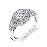 Sylvie - Francesca Vintage Inspired Engagement Ring