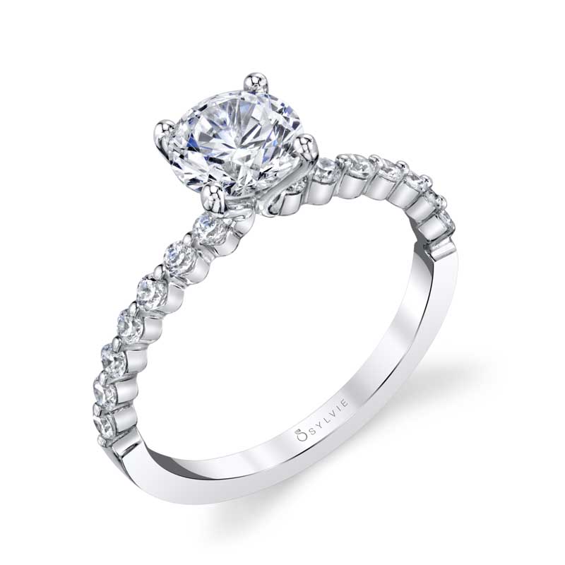Sylvie - Athena Round Solitaire Engagement Ring