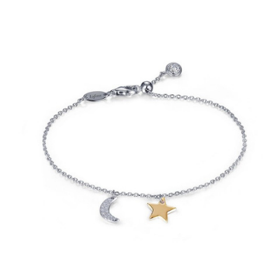 Lafonn Moon & Star Charm Bracelet