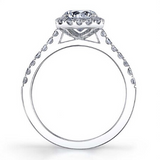 Sylvie - Emma- Cushion Cut Engagement Ring with Halo