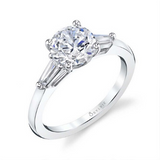 Sylvie - 3 Stone Diamond Engagement Ring