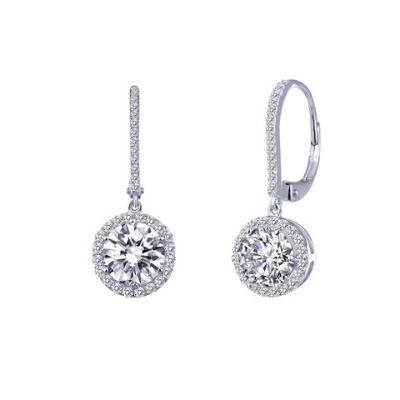 Michael Kors Gold Disk Drop Earrings Pave Clear Crystal D ore