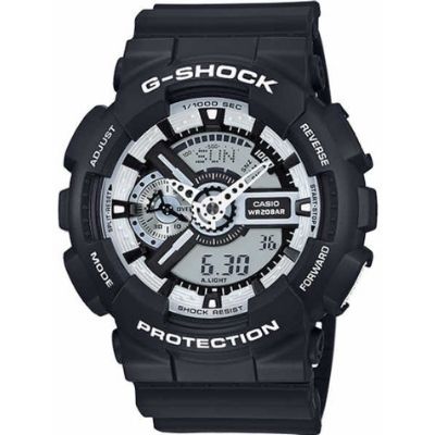 Casio G-Shock Digital Analog Black Sports Watch GA110BW-1A