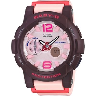 Sport Analog-Digital Ladies Baby-G Pink Watch BGA180-4B4