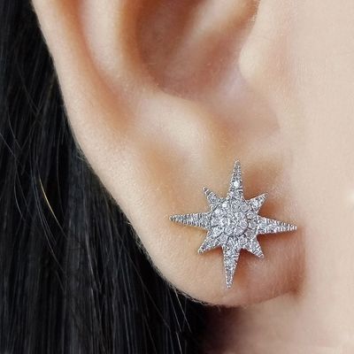 Silver Star Earrings 