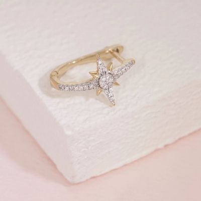 Star Hoop Earrings