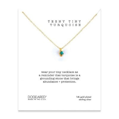 Gold Necklace Turquoise Stone