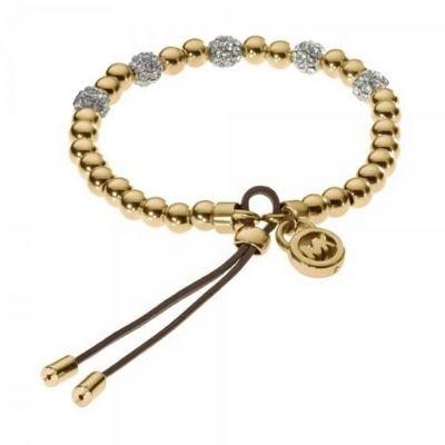 Michael Kors Jewelery Yellow Gold Tone Stretch Bracelet