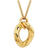 Michael Kors Gold Curb Chain Pendant Necklace