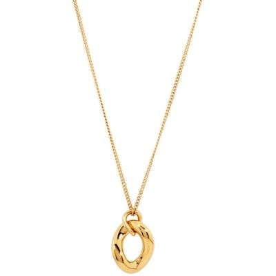 Michael Kors Gold Curb Chain Pendant Necklace