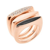 Michael Kors Stackable Rose Gold Ring Set (Size 7)