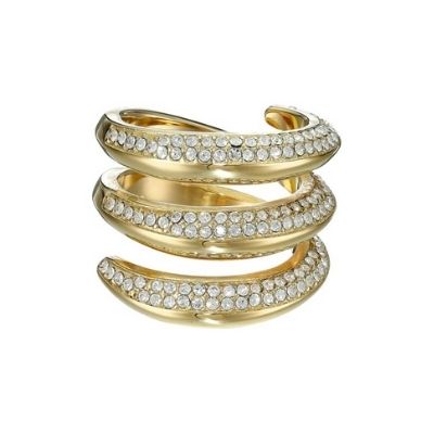 Michael Kors Pave Gold Tone Wrap Ring (Size 7)