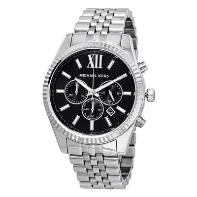 Michael kors silver watch black face Clearance