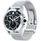 Men's Movado Vizio Chronograph Stainless Steel Mesh Bracelet Watch 0607380