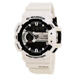 Casio G-Shock G'Mix Digital Analog Dial White Resin Quartz Men's Watch GBA400-7C