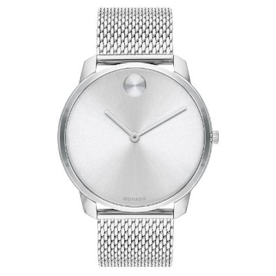 Men's Movado BOLD Mesh Bracelet Stainless Steel Watch 3600589