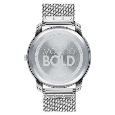 Men's Movado BOLD Mesh Bracelet Stainless Steel Watch 3600589