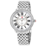 Michele Serein Swiss Quartz Stainless Steel Women's Diamond Bezel Watch