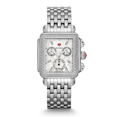 Michele Deco Diamond Bezel Watch