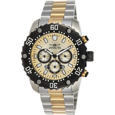 Invicta Men's Pro Diver Quartz Watch with Two-Tone-Stainless-Steel Strap 22519