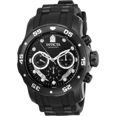 Invicta 48mm Pro Diver Scuba Chronograph Polyurethane Strap Watch