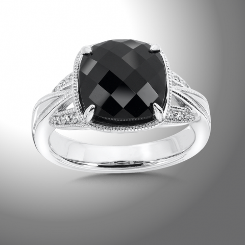 Color SG - Onyx White Diamond Ring