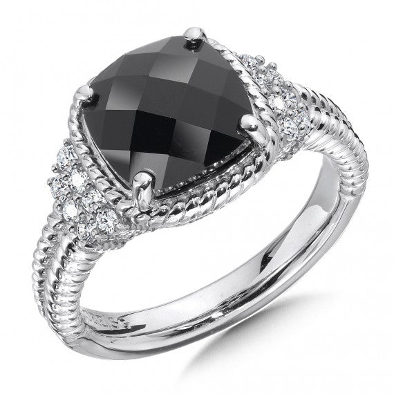 Glaring 1.50 Carat Black Diamond Moissanite Engagement Ring Solid 10k –  agemz