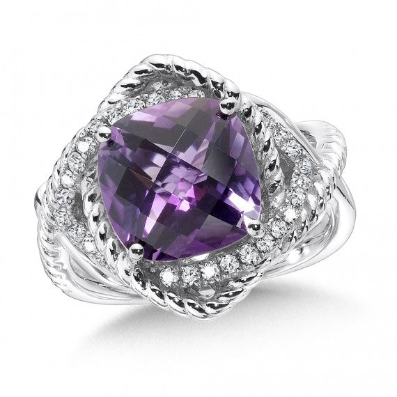 Color SG - Amethyst & Diamond ring