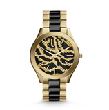 Michael Kors Gold-Tone Zebra Dial Women's Watch MK3315
