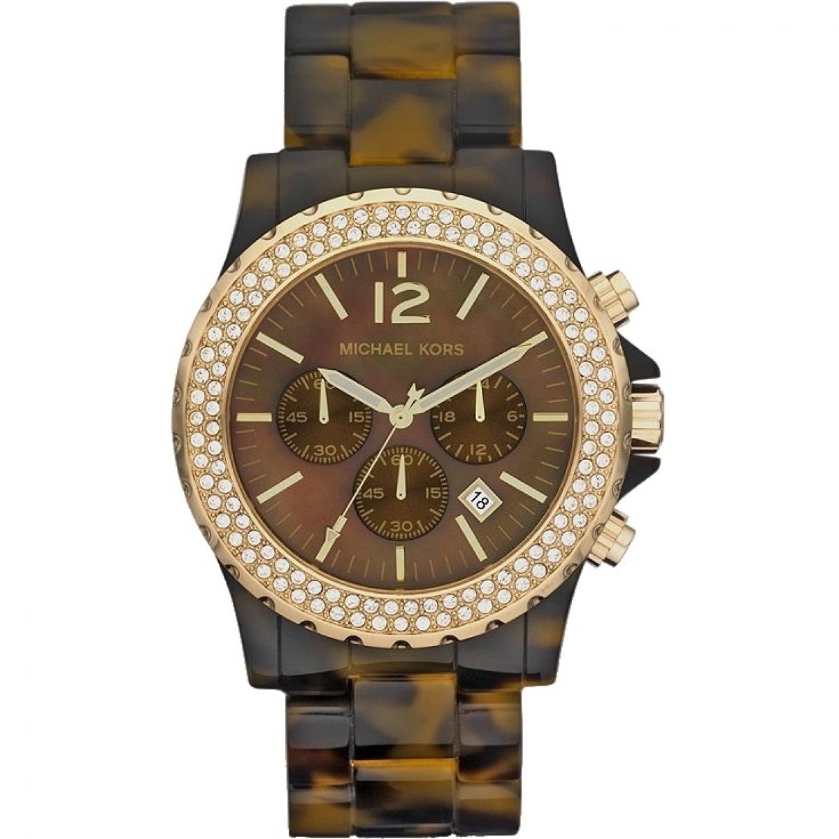 Michael Kors Womens Parker Chronograph TwoTone Stainless Steel Glitz Watch   MK5774  Watch Station