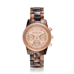 MICHAEL KORS Women’s Tortoise Shell Watch MK6816 top